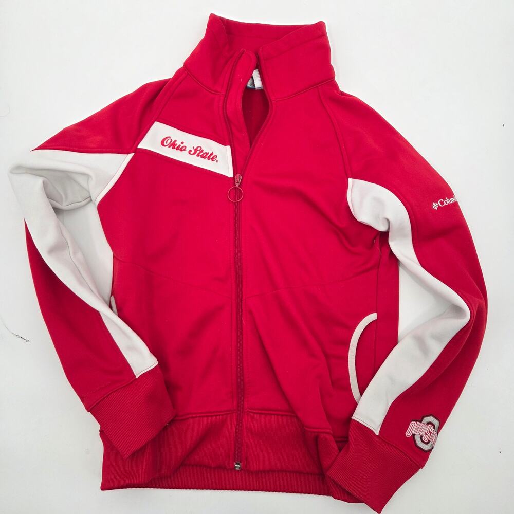 Ohio State Buckeyes Columbia Zip Up Jacket Kids Youth Large Varsity Casual